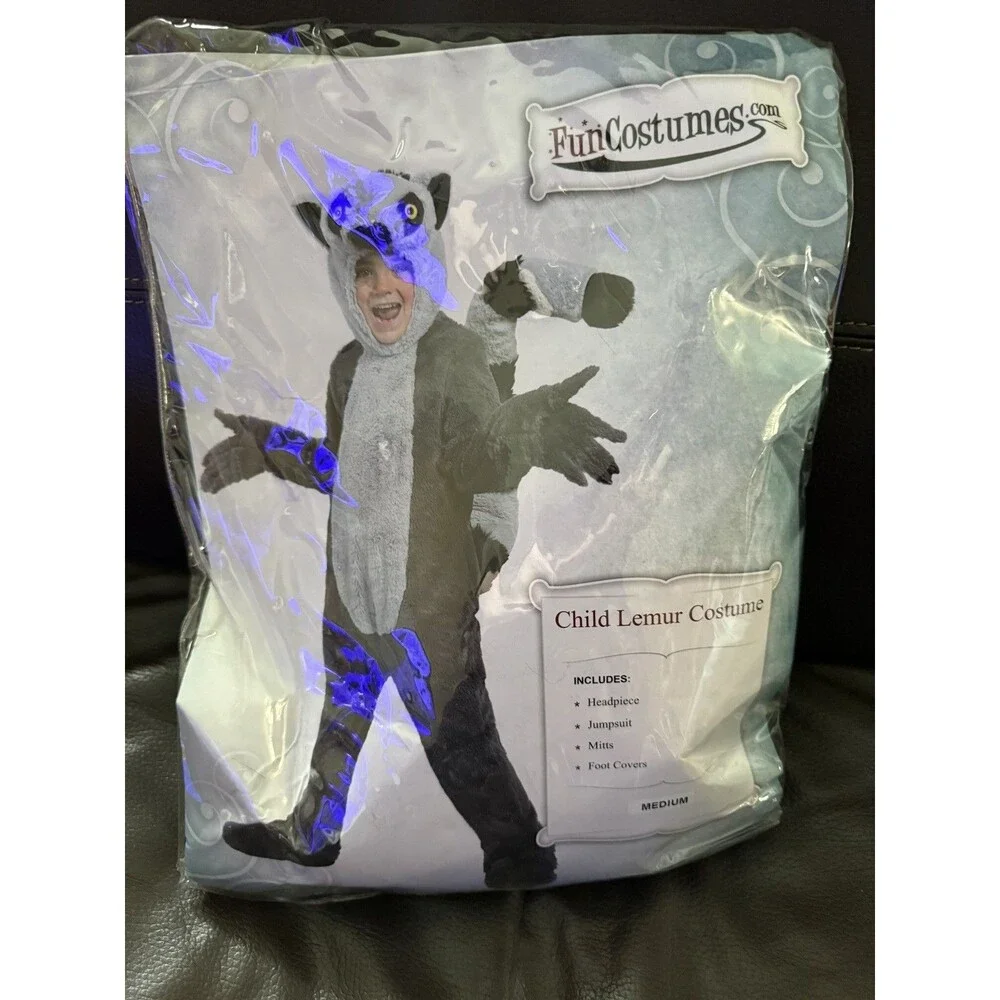 Lemur Halloween Costume Kids Size Medium 8-10 Years New In Bag
